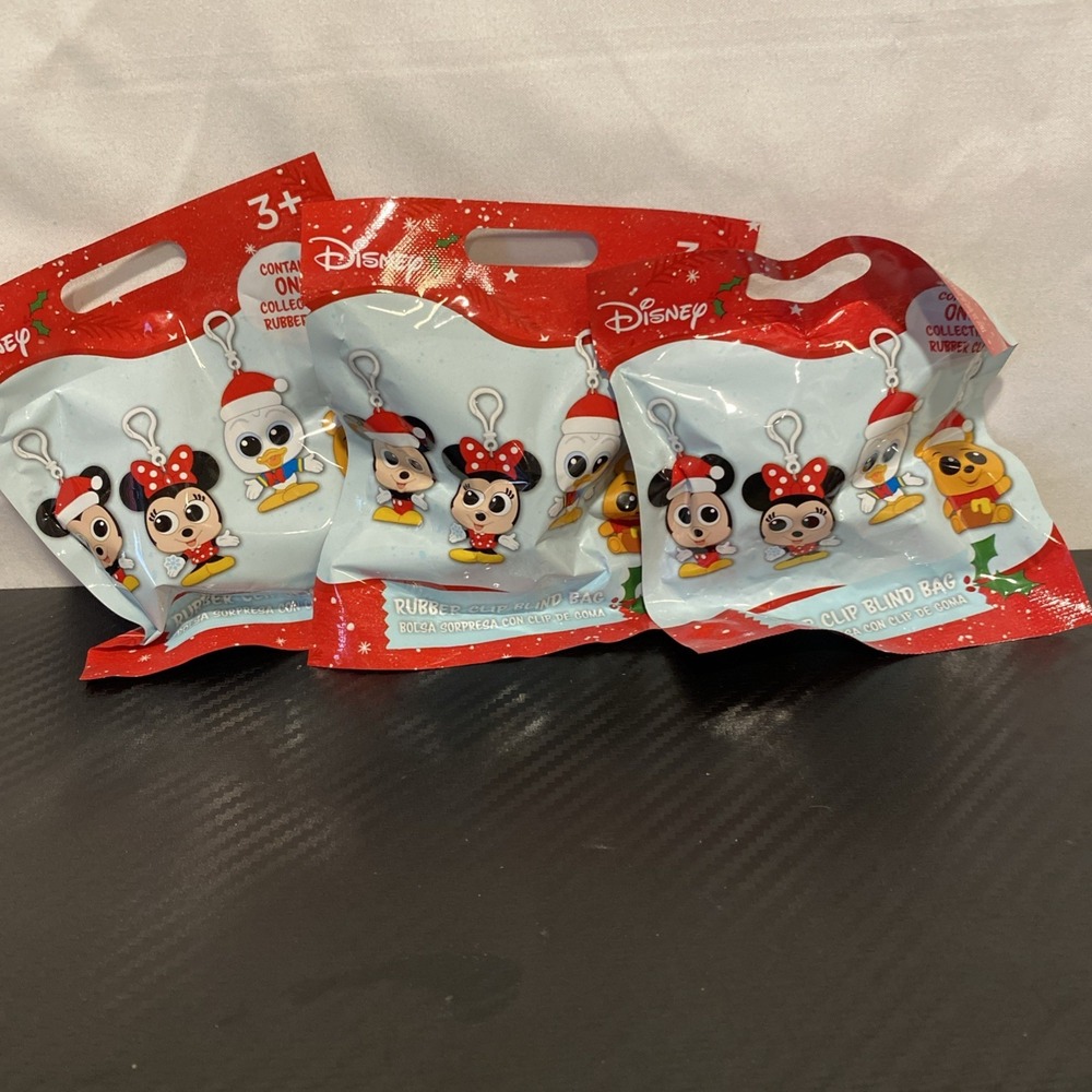 Disney Rubber Clip Blind Bag Lot Of 3 Sealed NIP - RUZ‎
